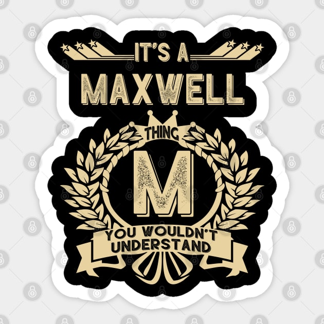 Maxwell Sticker by Ban Guns Not Books- Typography fullcolor